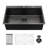 30-Inch Single Bowl Drop-In Kitchen Sink Made Of 16-Gauge Stainless Steel With Durable Gunmetal Black Finish For Modern Kitchens.-121960412