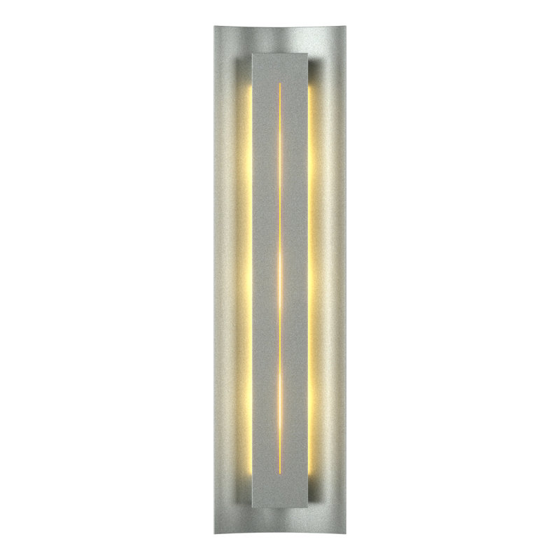 Gallery Dimmable Flush Mount Scone, Amber, Vintage Platinum, 4.3" W x 24.5" H x 3.3" D