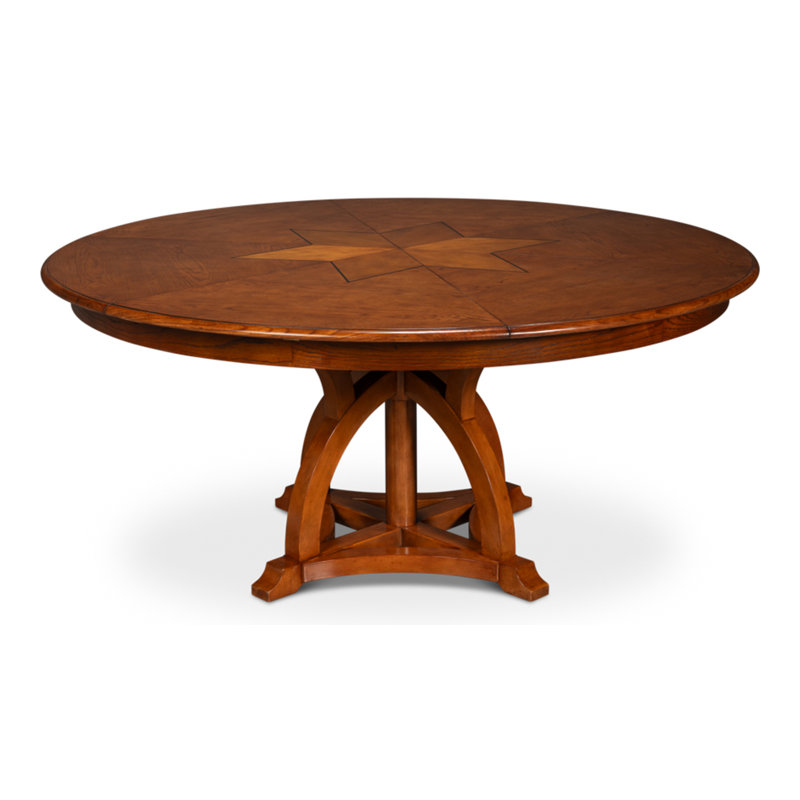 Austin Round Solid Wood Dining Table, 30"H x 55"L x 55"W