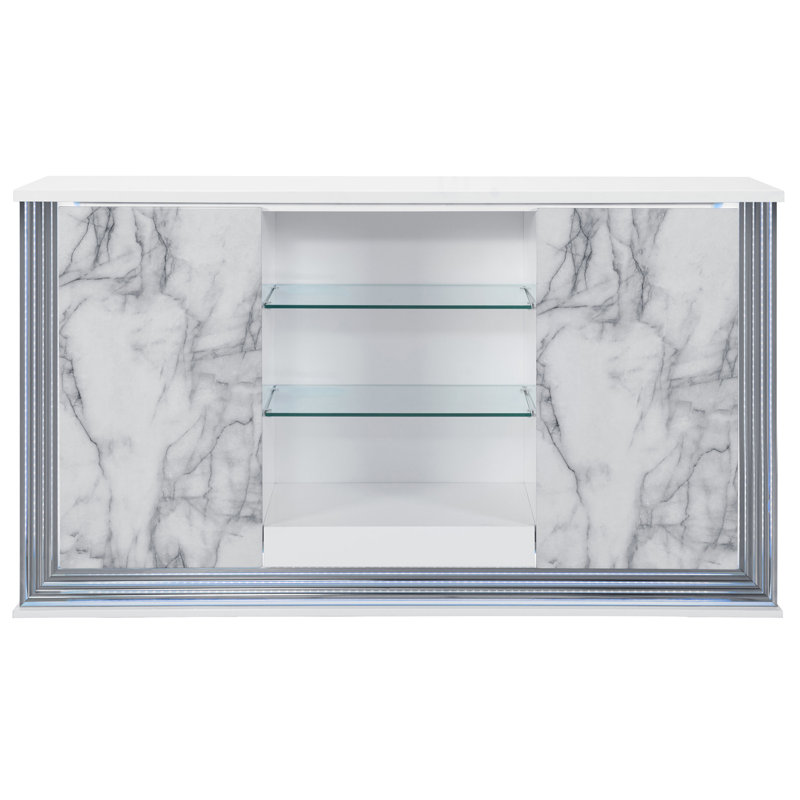 Buffet lune blanche en marbre