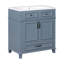 Meuble-lavabo de 30 po avec lavabo en résine Hilkea, armoire de rangement avec portes à fermeture douce