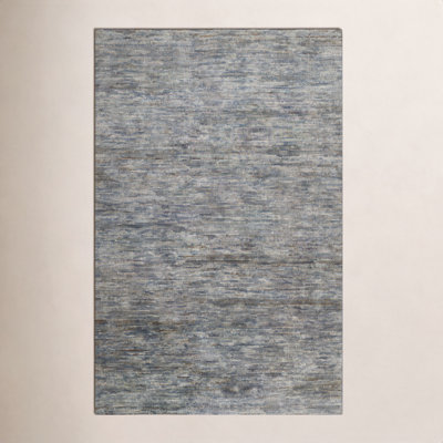 Cecily Blue Hand-Knotted Abstract Cotton Rug