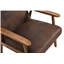 Fauteuil de style moderne Mid-Century de 25,38 po de largeur, brun-1351226494