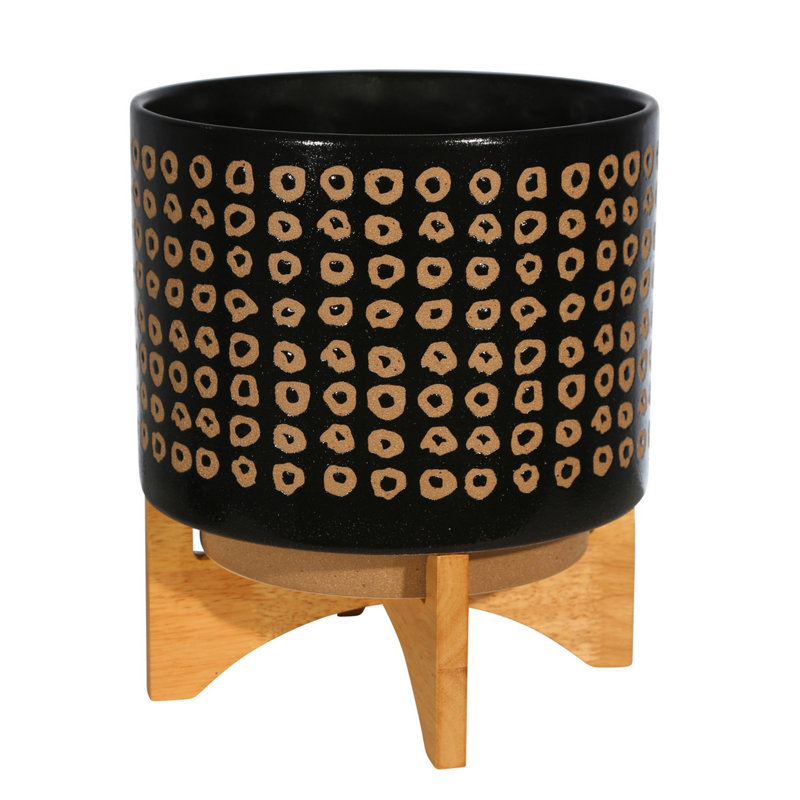 Pot de fleurs en céramique Chmura, H 11,5 po x l 9,75 po x P 9,75 po