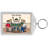 Personalized Name That Toon Poker Player Male Rhinestone Bordered Key Chain-106949380