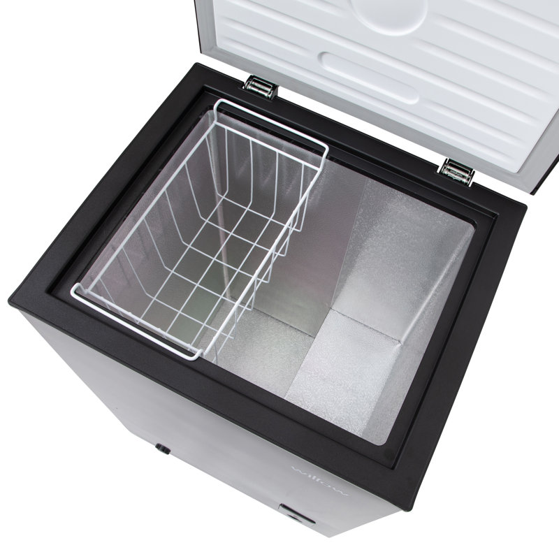 99m³ Garage Ready Chest Freezer with Adjustable Temperature Controls, Black