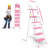 Folding 5-Step Ladder with Handrails and Tool Tray, Anti-Slip Wide Pedal,330Lbs Load Heavy Duty, Portable Steel Step Stool for Kitchen-1054244183