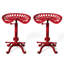 Tracteur - Tabouret de bar - Tabouret de bar industriel rustique - Tabouret pivotant en fonte de style campagnard - Hauteur de comptoir réglable - Très haute hauteur de pub - 22,05 à 27,95 po (Rouge)-128488176-128488179