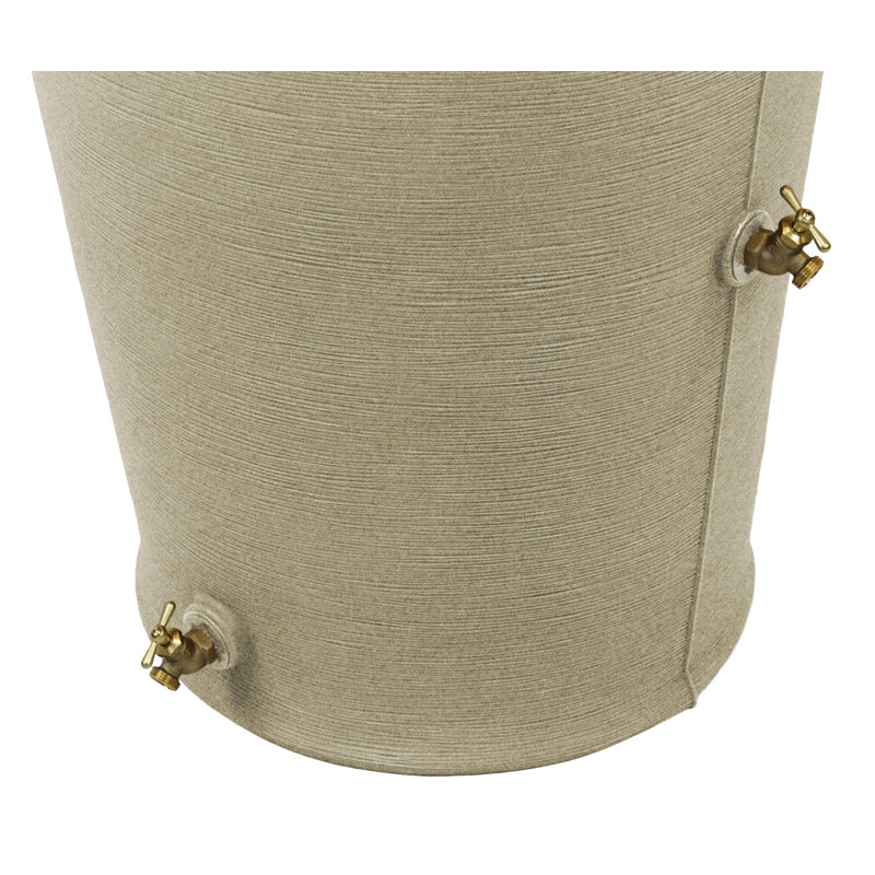 Red Barrel Studio® Plastic Planter Rain Barrel, Sandstone