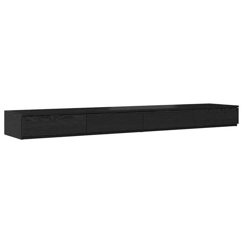 Bed Drawers 200 X 36.5 X 16.5 Cm Engineered Wood, Black Oak
