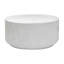 Table basse ronde intérieure / extérieure 28 po, table d'appoint cylindrique moderne en marbre blanc-1886044516