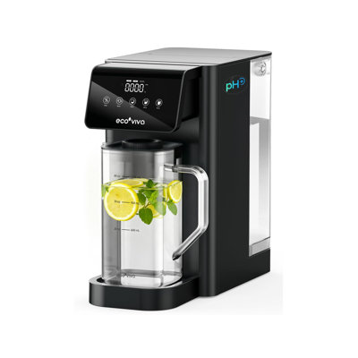 Ecoviva MATE5 Countertop Reverse Osmosis System 8-Stage RO Water Filter, Raises Ph, Installation-Free