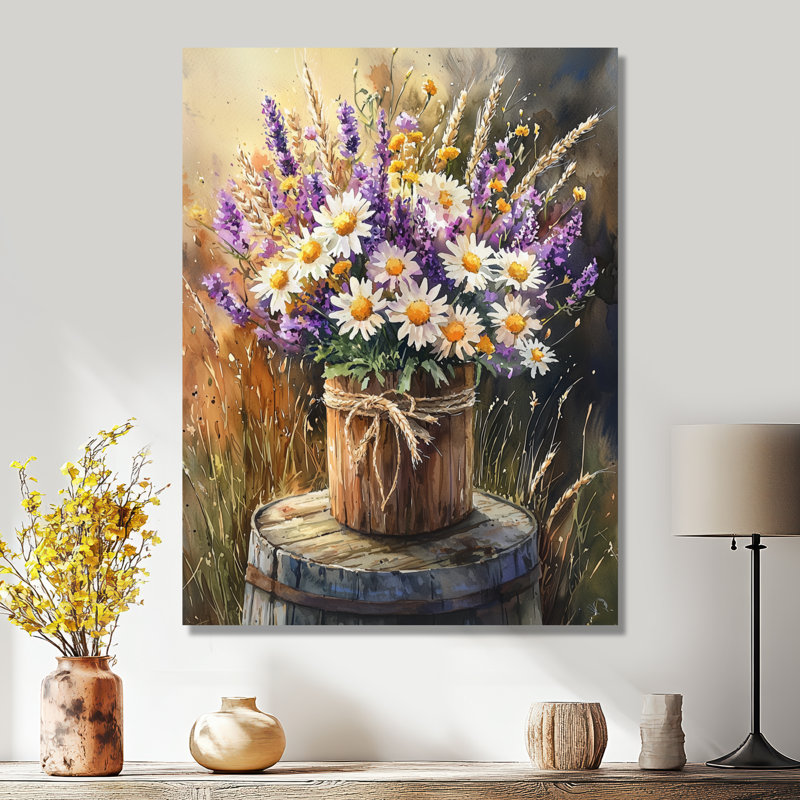 Napolitano - impressions sur toile florales, Toile tendue, Ne s’applique pas, H 32 po x l 24 po