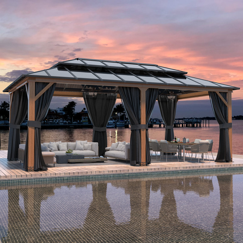 20 Ft. W x 12 Ft. D Aluminum Patio Gazebo