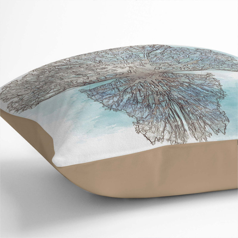 Square Throw Cushion, Stone, 40cm H x 40cm W x 15cm D