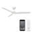 54" Blitzen 3 - Blade Smart Ceiling Fan With Remote Control Included, Works With Google Assistant, Amazon Alexa, iOS And Android APP-55354972-56616319
