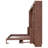 Queen Size Murphy Bed with Built-in Desk & Bookshelf, Space-Saving Dark Brown Wall Bed-284509847