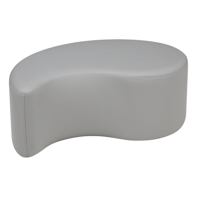 Shapes Structure Soft Seating Teardrop Kids Soft Seating, Light Gray, 14" H x 29" W x 17.5" D