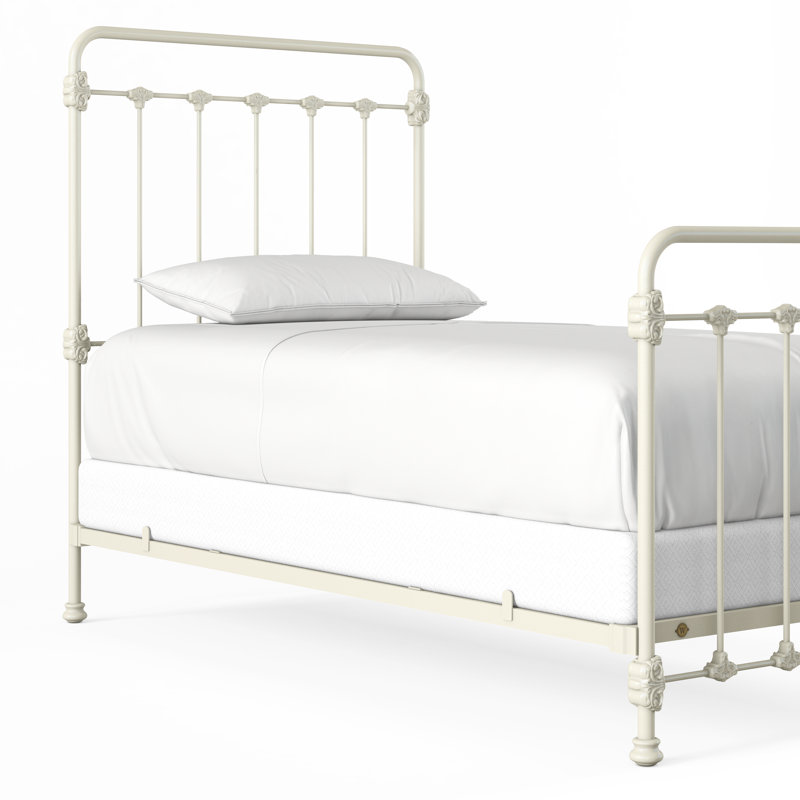 160 Picket Fence Bed | Complete Standard, Twin, Gloss Off-White