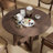 Round Solid Wood Dining Table with Rattan Pedestal-1748836118-1808413169