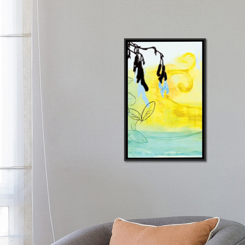 «Pea Pods», reproduction sur toile, H 26 po x l 18 po x P 1,5 po, Pas de tapis, Toile avec cadre noir