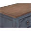 Commode 9 tiroirs, aucun assemblage requis, finition bleue en velours côtelé