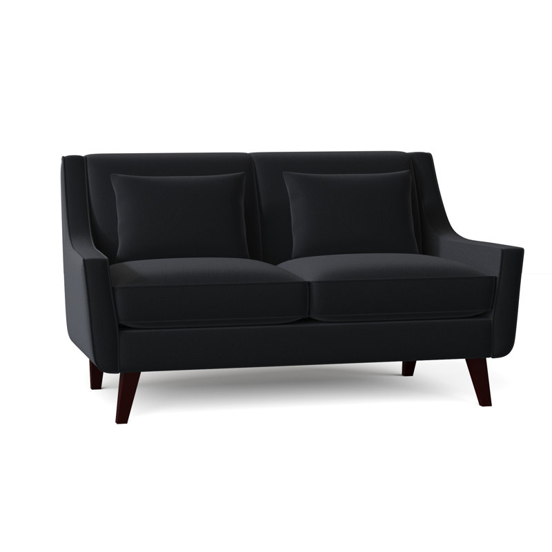 Gros Upholstered 61'' Loveseat, Bella Lagoon Performance Velvet