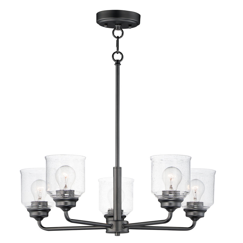 Nunez 5 - Light Dimmable Classic / Traditional Chandelier, Black