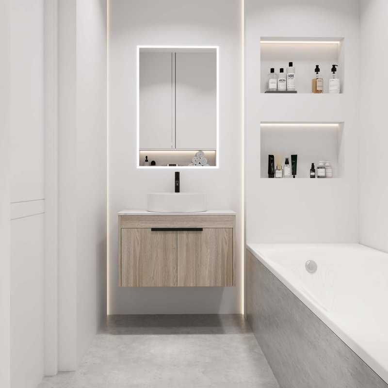 Wall Mounted Bathroom Vanity Set, 30"