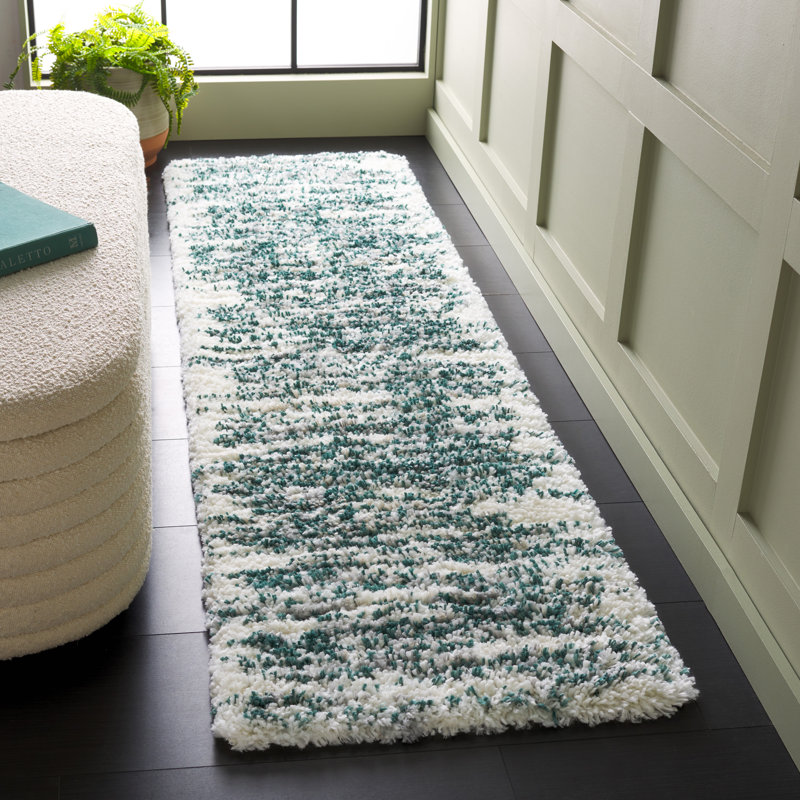Tapis à poils longs Wawona, Tapis de couloir 2 pi 3 po x 8 pi