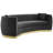 Modway Silver Orchid Perez Curved Velvet Sofa-180261552
