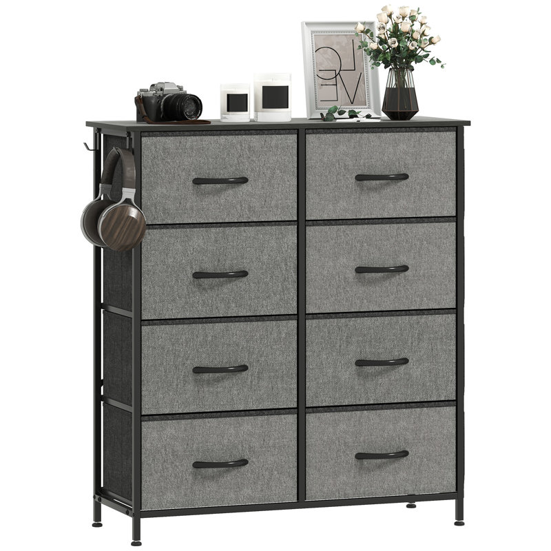 86cm W 8 - Drawer Chest of Drawers, Grey