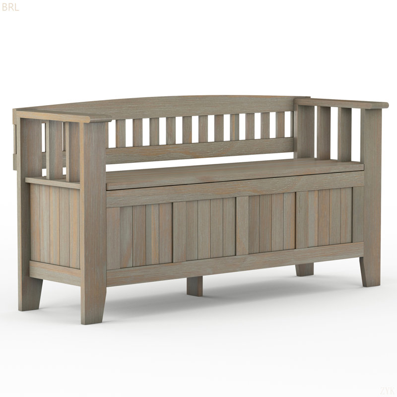 Acadian - Banc de rangement pour hall d'entrée, Chêne clair