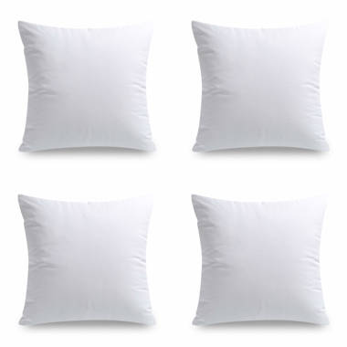 Throw Pillow Insert White Set of 4 for Decorative Cushion Stuffers