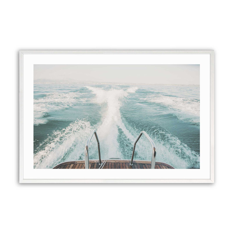 Imprimé Ocean Trails, H 12 po x l 15 po x P 1,25 po, Cadre opaque blanc