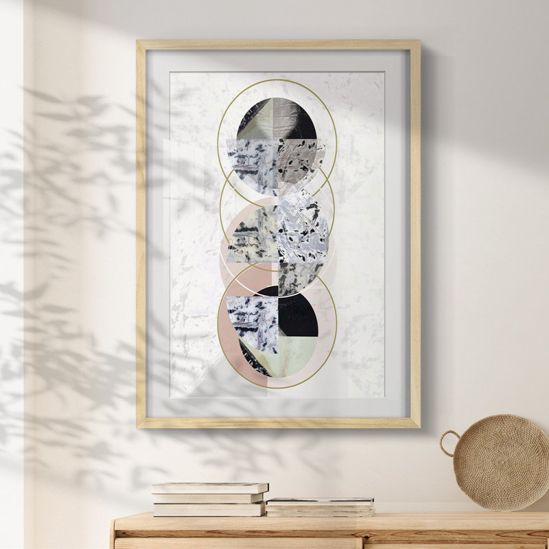 Inner Circles II - impression encadrée, Naturel, H 28,5 po x l 20,5 po