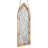 36"H Cathedral Geometric Clear Glass Window Panel In Mango Wood Frame