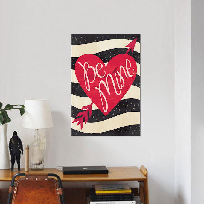 « be mine flag », reproduction d’impression sur toile, H 18 po x l 12 po x P 1,5 po