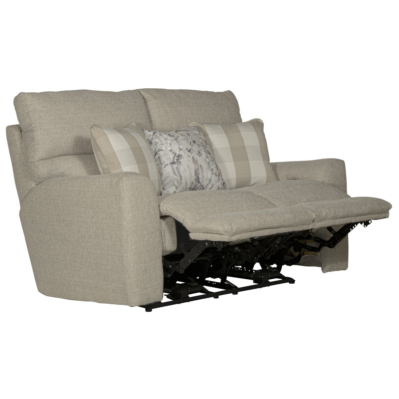 Ardele 62'' Upholstered Power Reclining Loveseat with Power Adjustable Headrest, Buff