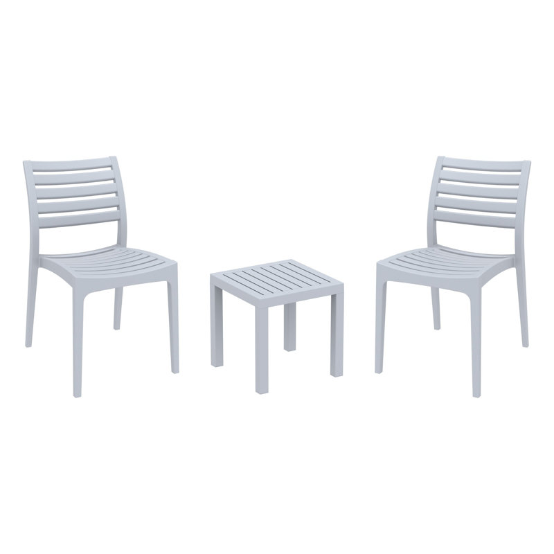 2 - Person Patio Conversation Set, Silver Gray