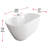 59 Inch Bathtub in Glossy White with Trim-105507297