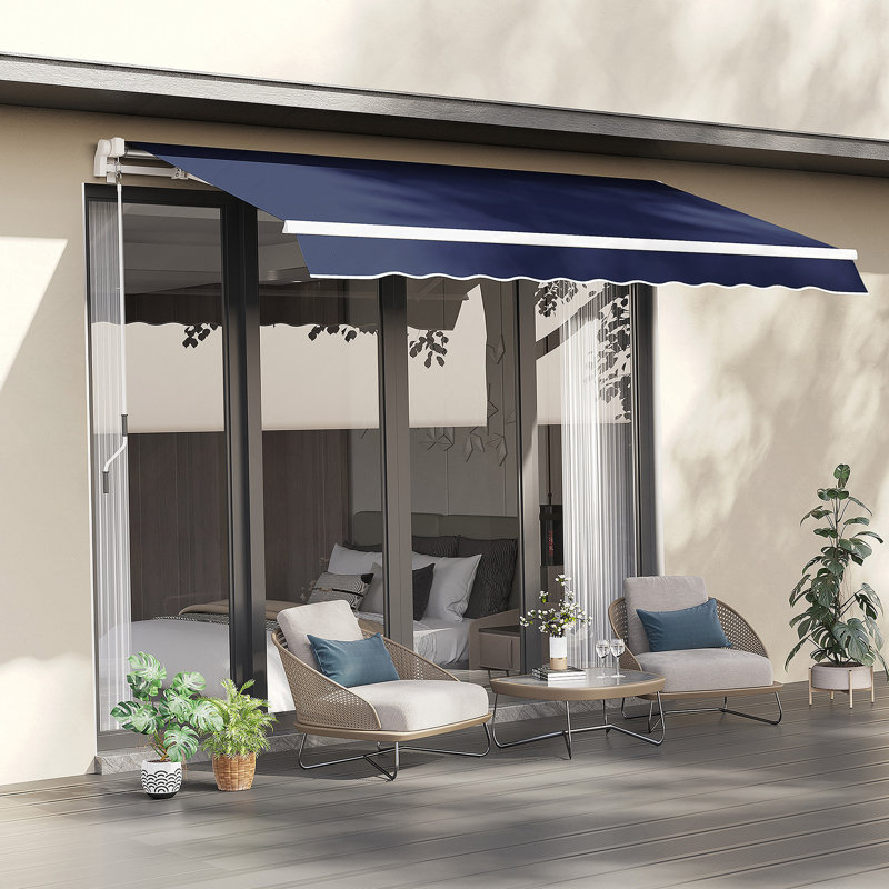 Auvent de patio rétractable polyvalent pour une protection et un style extérieurs, Bleu