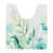 Blanc / motif floral vert