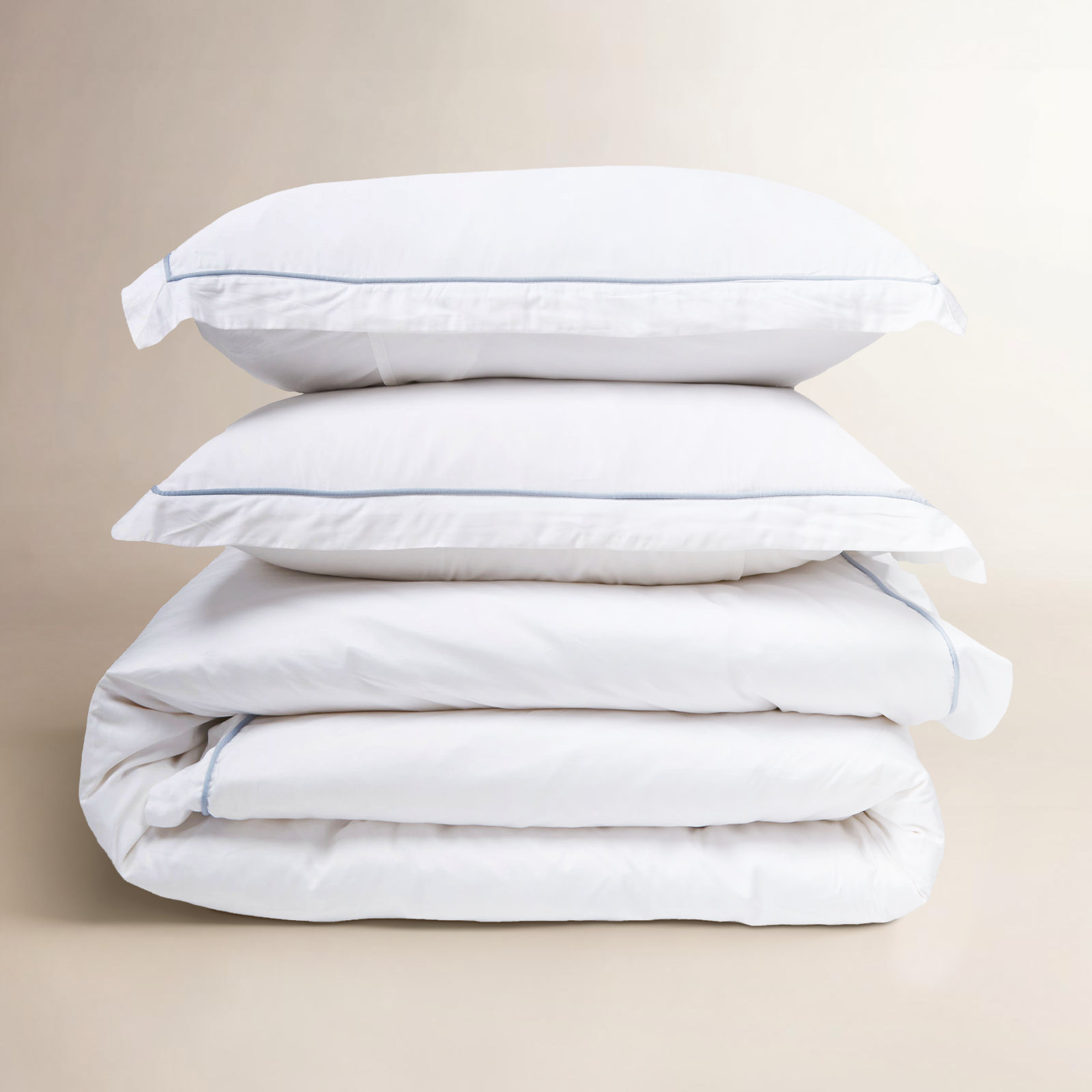 Cotton Canvas Stonewashed Coverlet Set, Natural, King Coverlet + 2 King Shams