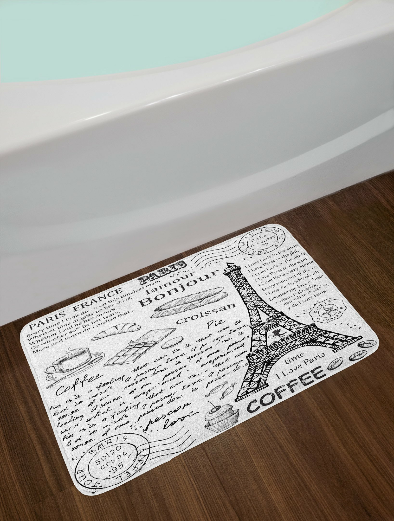 Bless international Bath Rug with Non-Slip Backing