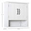 Armoire murale en MDF blanc peu encombrante, solution de rangement de salle de bain minimaliste au-dessus de la toilette