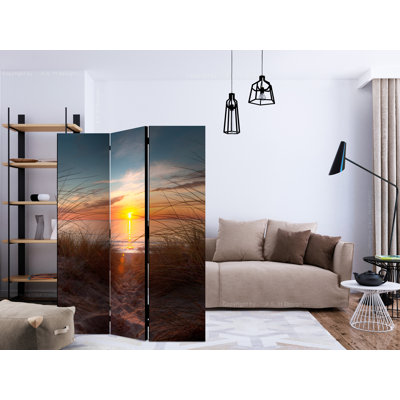 Giorgiana 135cm W x 172cm H 3 - Panel Solid Wood Folding Room Divider
