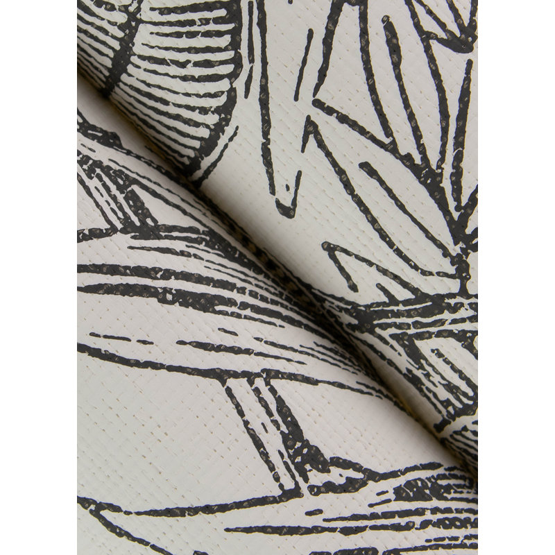 Papier peint feuilles de palmier Brentwood, Noir