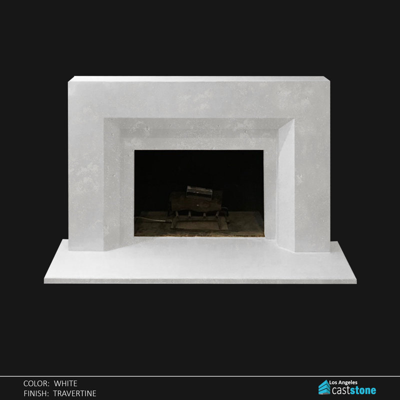 Pima Fireplace Surround, Travertine White