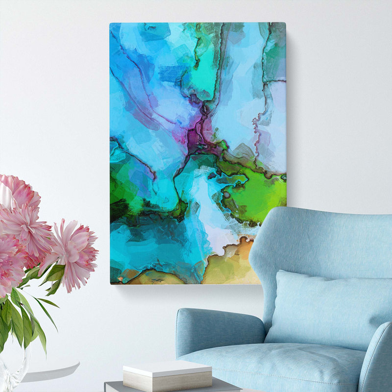 Uniting Inks in Abstract - Wrapped Canvas, 60cm H x 40cm W x 3cm D